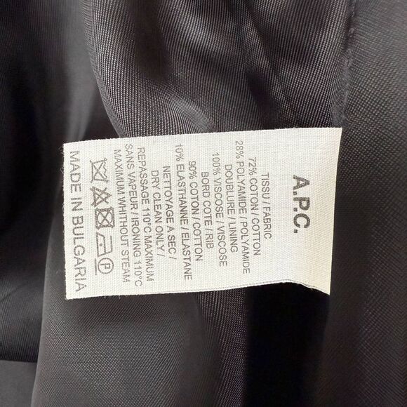 A.P.C. Greg Bomber Jacket in Navy Blue Cotton - Picture 5 of 5